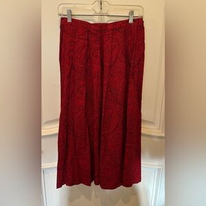 Liz Claiborne Red Paisley Maxi Skirt